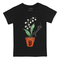 Black San Francisco Giants Tiny Turnip Youth Lilies & Ladybugs T-Shirt
