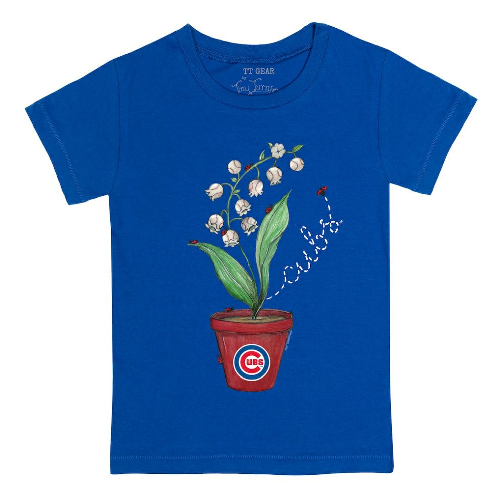 Royal Chicago Cubs Tiny Turnip Youth Lilies & Ladybugs T-Shirt