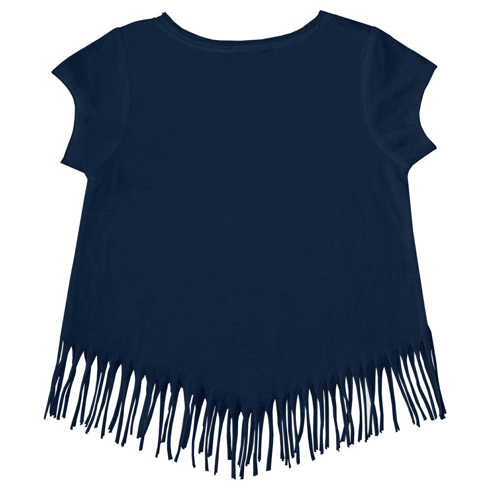 Navy Milwaukee Brewers Tiny Turnip Girls Youth Mermaid Fringe T-Shirt