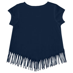 Navy Milwaukee Brewers Tiny Turnip Girls Youth Mermaid Fringe T-Shirt