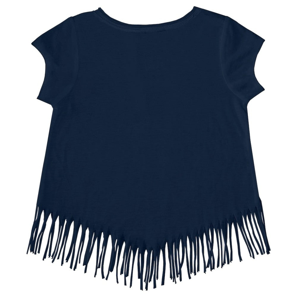 Navy Washington Nationals Tiny Turnip Girls Youth Mermaid Fringe T-Shirt