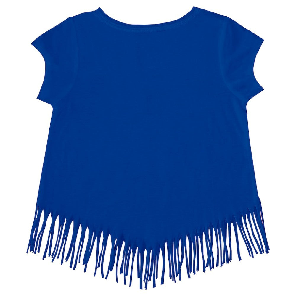 Royal Los Angeles Dodgers Tiny Turnip Girls Youth Mermaid Fringe T-Shirt