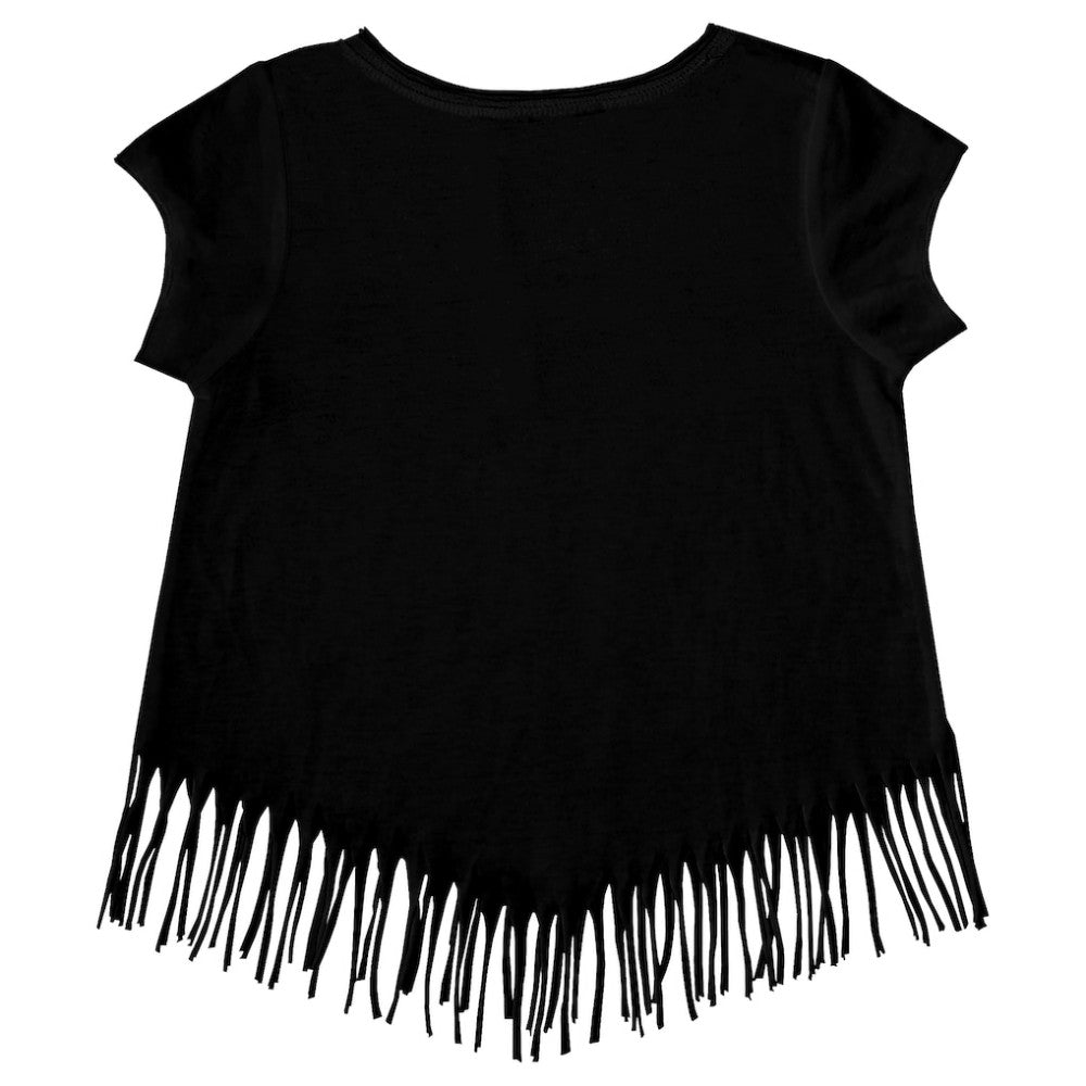 Black Pittsburgh Pirates Tiny Turnip Girls Youth Mermaid Fringe T-Shirt