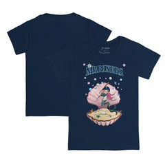 Navy Seattle Mariners Tiny Turnip Youth Mermaid T-Shirt