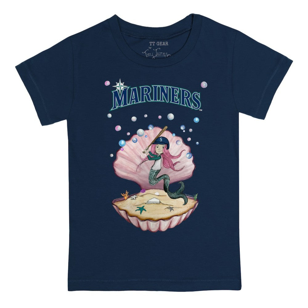 Navy Seattle Mariners Tiny Turnip Youth Mermaid T-Shirt