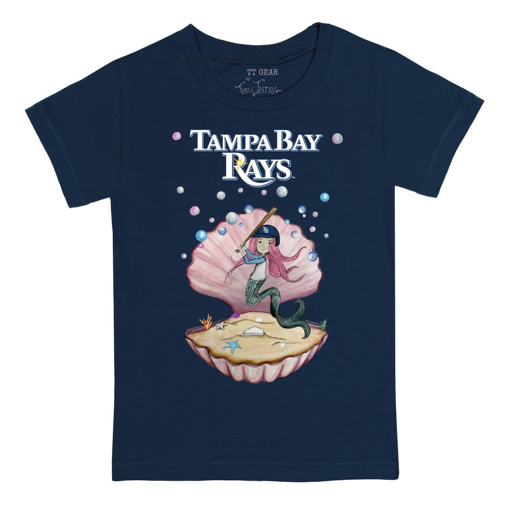 Navy Tampa Bay Rays Tiny Turnip Youth Mermaid T-Shirt