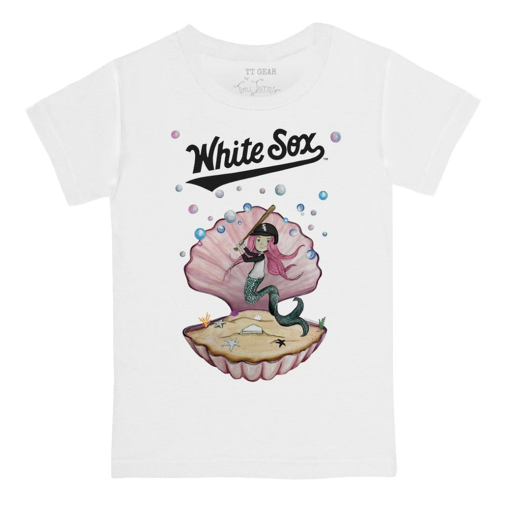 White Chicago White Sox Tiny Turnip Youth Mermaid T-Shirt