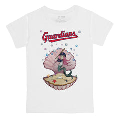 White Cleveland Guardians Tiny Turnip Youth Mermaid T-Shirt