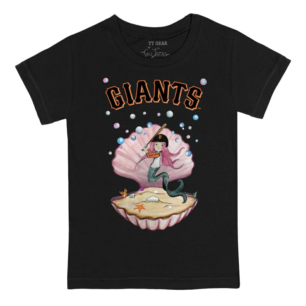 Black San Francisco Giants Tiny Turnip Youth Mermaid T-Shirt
