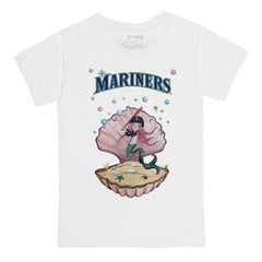 White Seattle Mariners Tiny Turnip Youth Mermaid T-Shirt