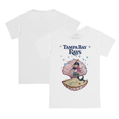 White Tampa Bay Rays Tiny Turnip Youth Mermaid T-Shirt