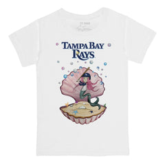 White Tampa Bay Rays Tiny Turnip Youth Mermaid T-Shirt