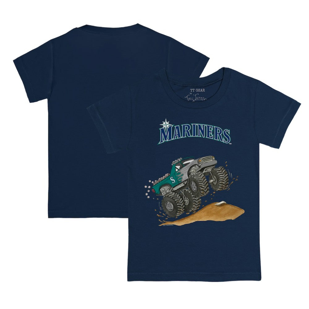Navy Seattle Mariners Tiny Turnip Youth Monster Truck T-Shirt