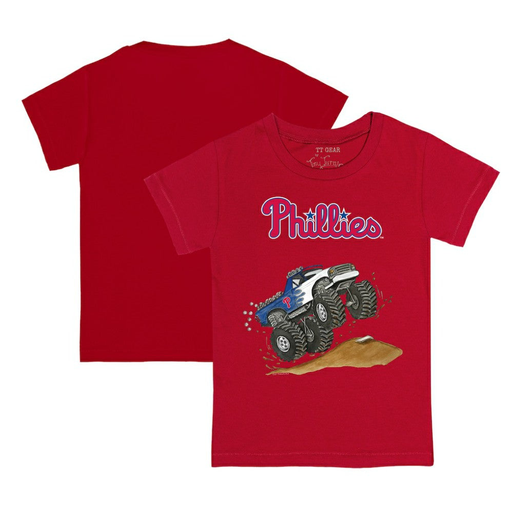 Red Philadelphia Phillies Tiny Turnip Youth Monster Truck T-Shirt