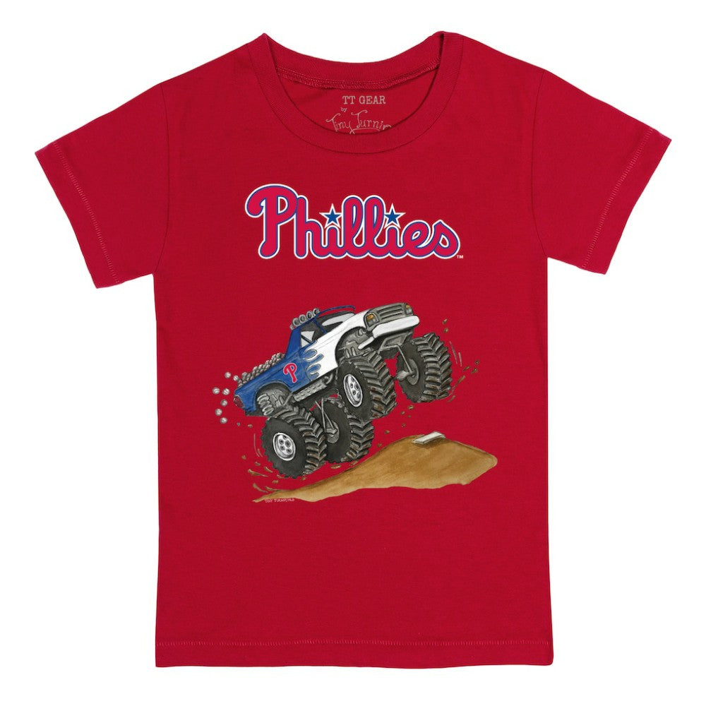 Red Philadelphia Phillies Tiny Turnip Youth Monster Truck T-Shirt