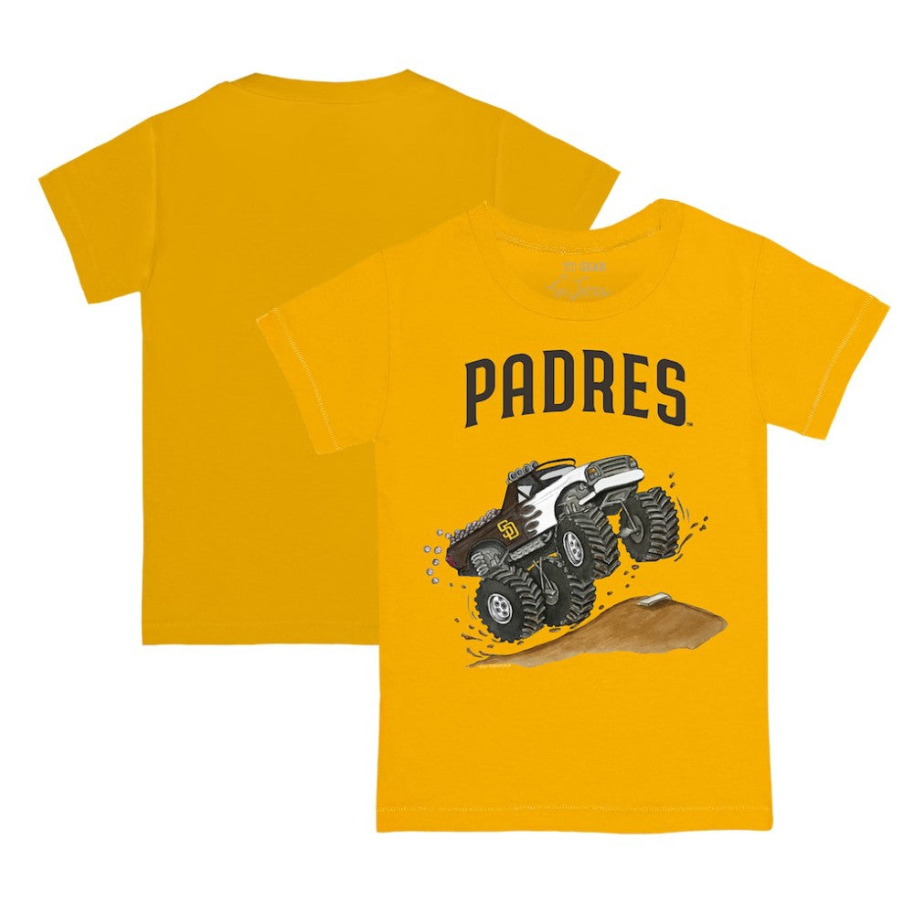 Gold San Diego Padres Tiny Turnip Youth Monster Truck T-Shirt