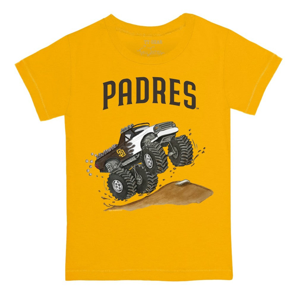 Gold San Diego Padres Tiny Turnip Youth Monster Truck T-Shirt