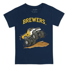 Navy Milwaukee Brewers Tiny Turnip Youth Monster Truck T-Shirt
