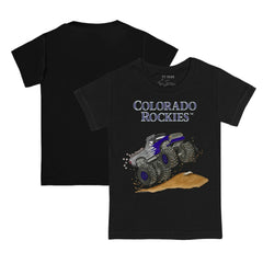 Black Colorado Rockies Tiny Turnip Youth Monster Truck T-Shirt