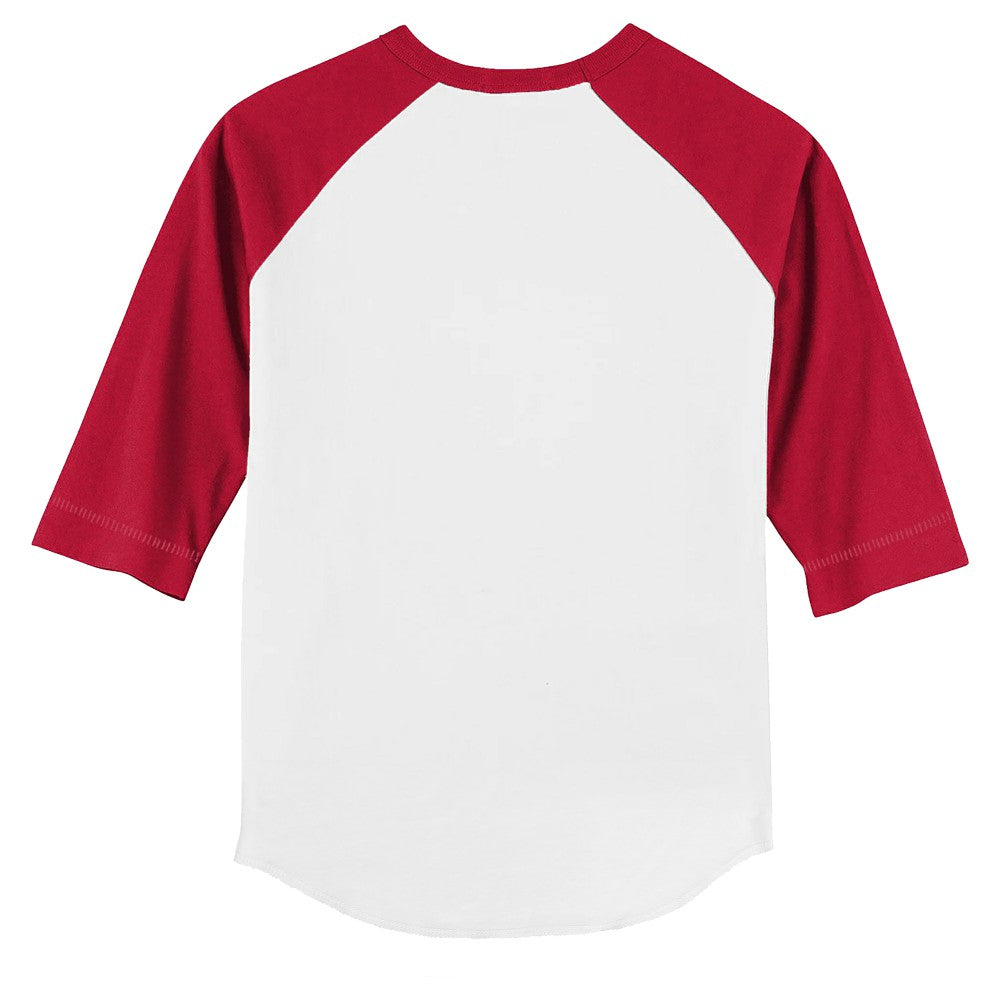 White/Red Cincinnati Reds Tiny Turnip Youth Triceratops 3/4-Sleeve Raglan T-Shirt