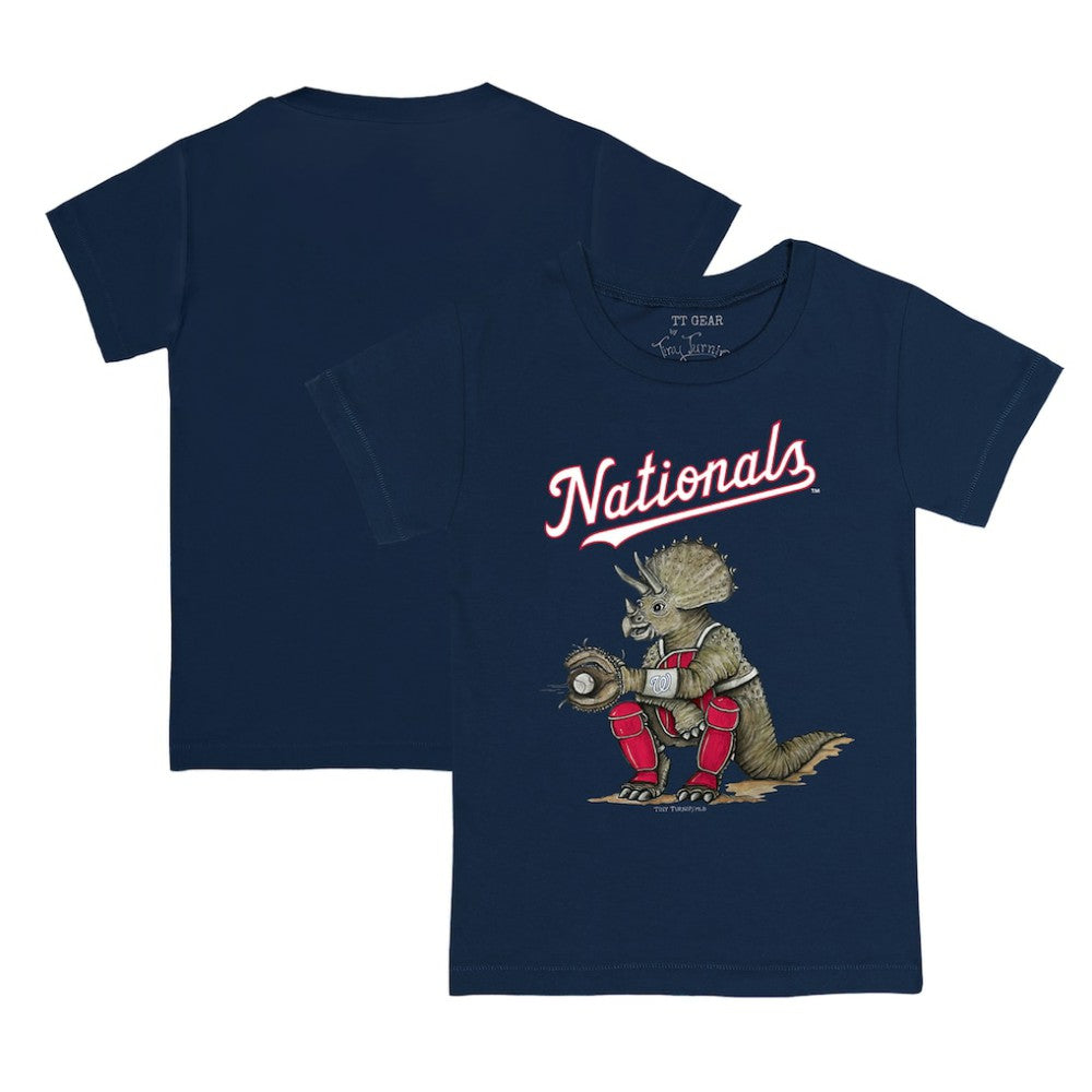 Navy Washington Nationals Tiny Turnip Youth Triceratops T-Shirt