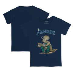 Navy Seattle Mariners Tiny Turnip Youth Triceratops T-Shirt