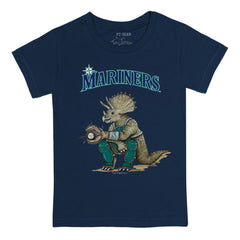 Navy Seattle Mariners Tiny Turnip Youth Triceratops T-Shirt
