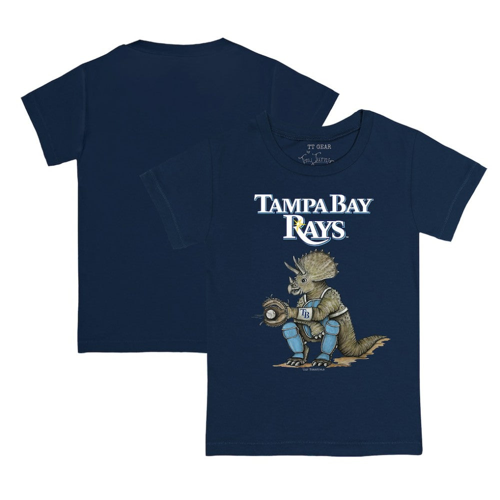 Navy Tampa Bay Rays Tiny Turnip Youth Triceratops T-Shirt