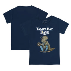Navy Tampa Bay Rays Tiny Turnip Youth Triceratops T-Shirt