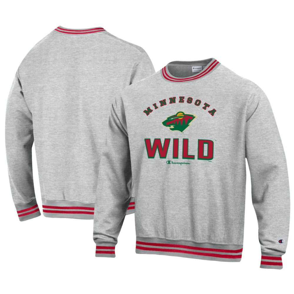 NHL Minnesota Wild Champion Reverse Weave Yarn Dye Pullover Sweatshirt