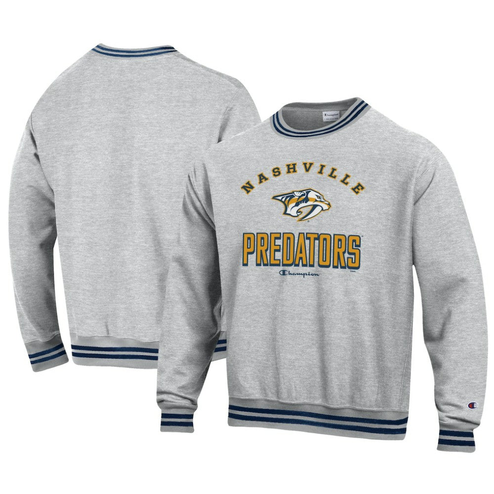 NHL Nashville Predators Champion Reverse Weave Yarn Dye Pullover Sweatshirt