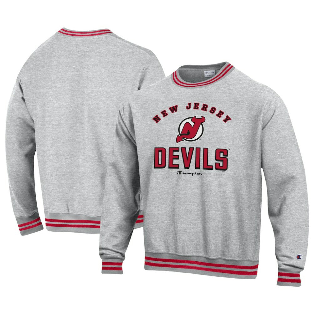 NHL New Jersey Devils Champion Reverse Weave Yarn Dye Pullover Sweatshirt