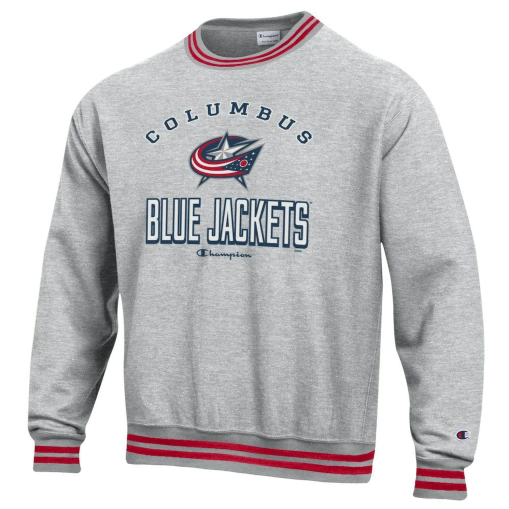 NHL Columbus Blue Jackets Champion Reverse Weave Yarn Dye Pullover Sweatshirt