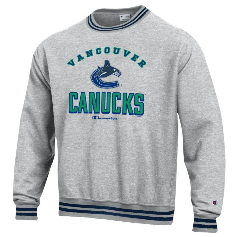 NHL Vancouver Canucks Champion Reverse Weave Yarn Dye Pullover Sweatshirt