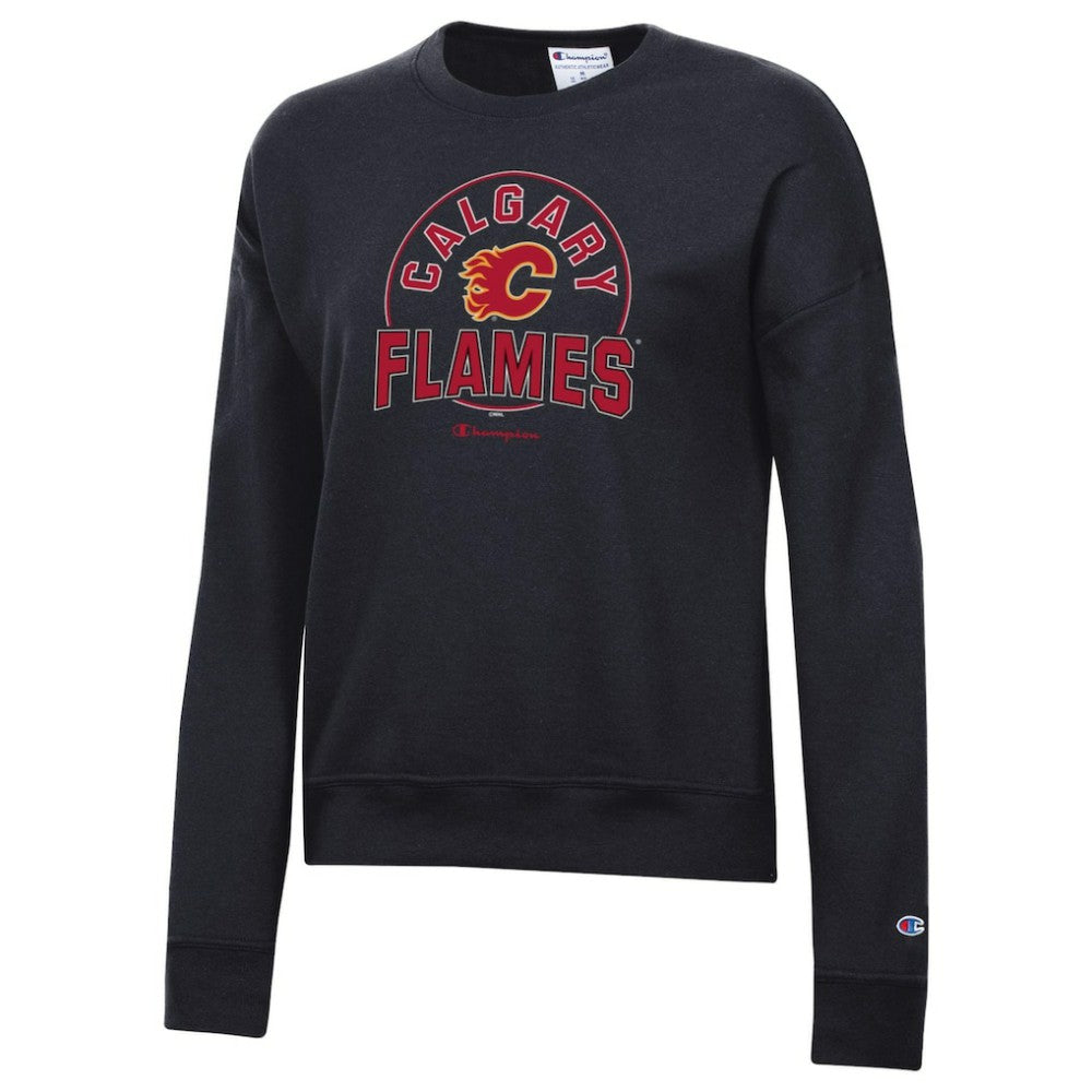 NHL Calgary Flames Champion Women's Powerblend Pullover Sweatshirt