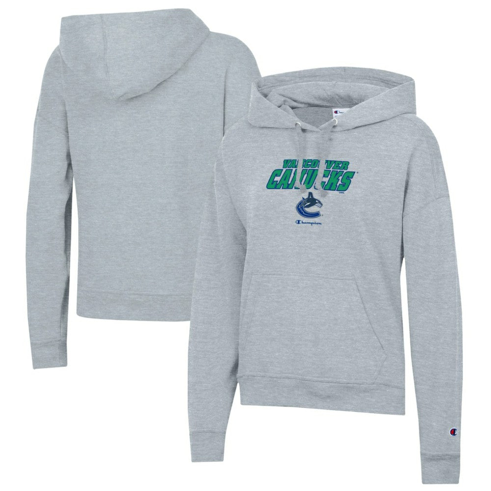 NHL Vancouver Canucks Champion Women's Powerblend Fleece Pullover Hoodie