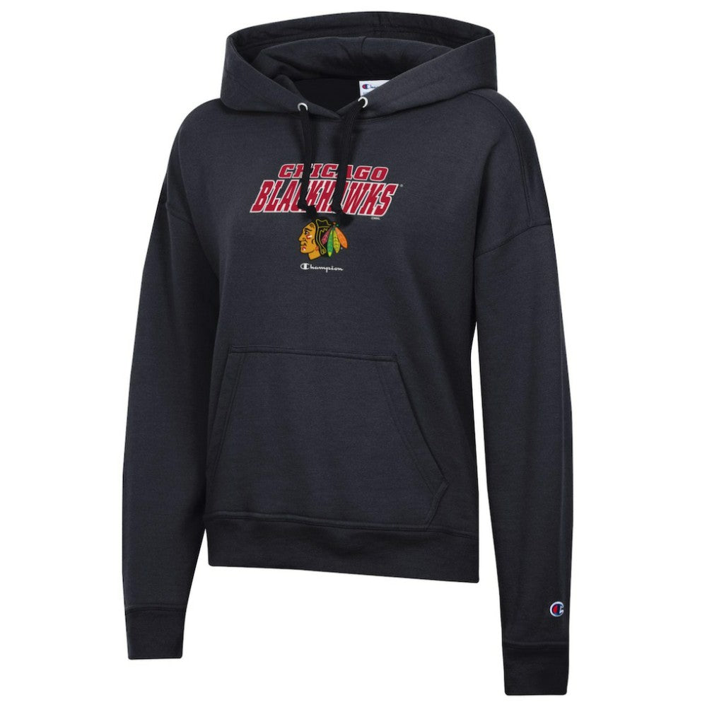 NHL Chicago Blackhawks Champion Women's Powerblend Fleece Pullover Hoodie