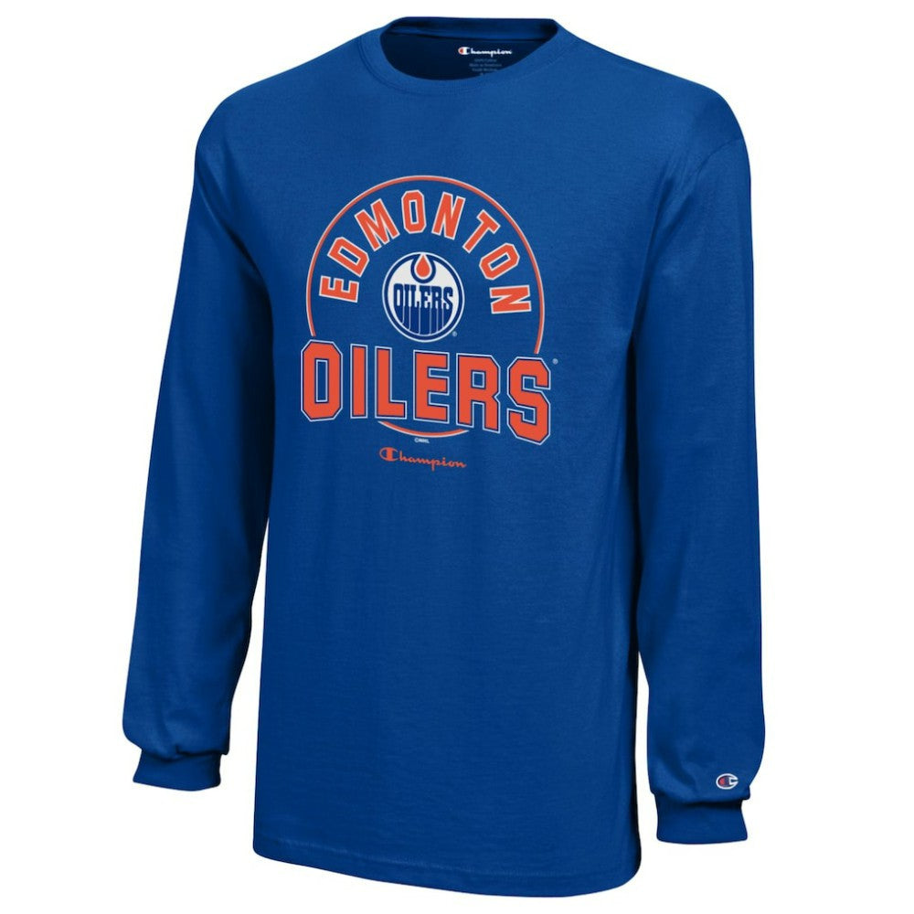 NHL Edmonton Oilers Champion Youth Long-Sleeve Jersey T-Shirt