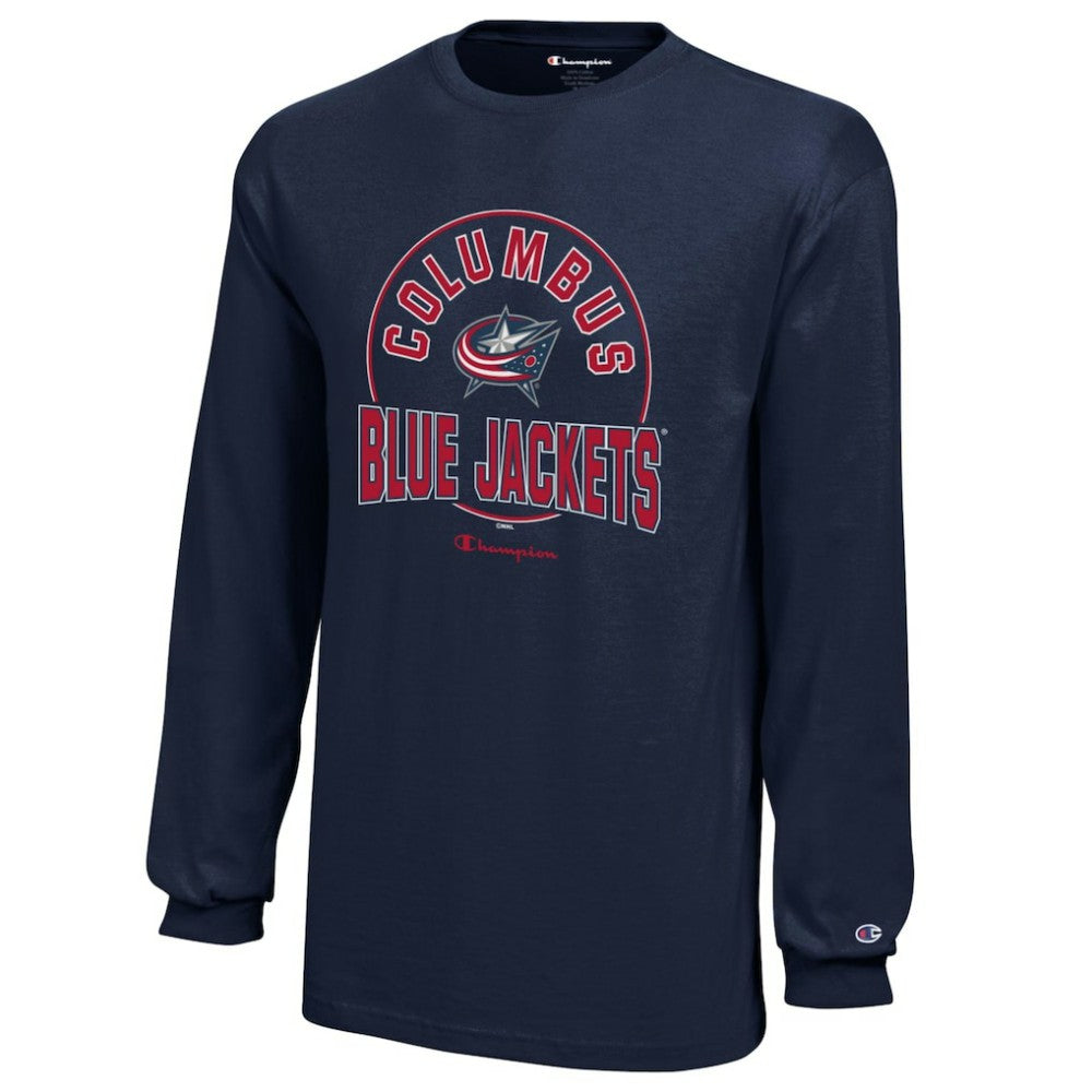 NHL Columbus Blue Jackets Champion Youth Long-Sleeve Jersey T-Shirt