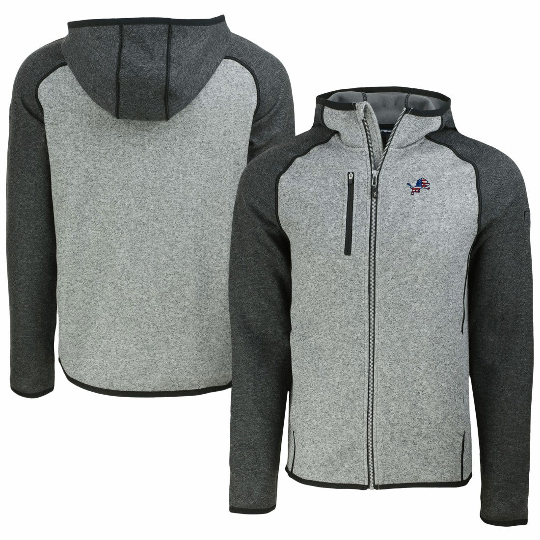 Cutter & Buck Americana Mainsail Full-Zip Hooded Jacket - Detroit Lions Jackets