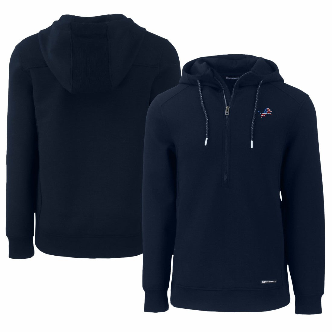 Cutter & Buck Americana Roam Eco Half-Zip Recycled Pullover Hoodie - Detroit Lions Hoodies