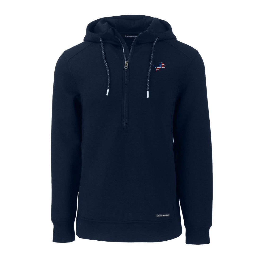 Cutter & Buck Americana Roam Eco Half-Zip Recycled Pullover Hoodie - Detroit Lions Hoodies