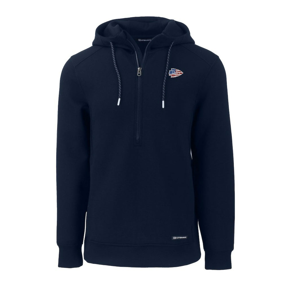 Cutter & Buck Americana Roam Eco Half-Zip Recycled Pullover Hoodie - Kansas City Chiefs Hoodies