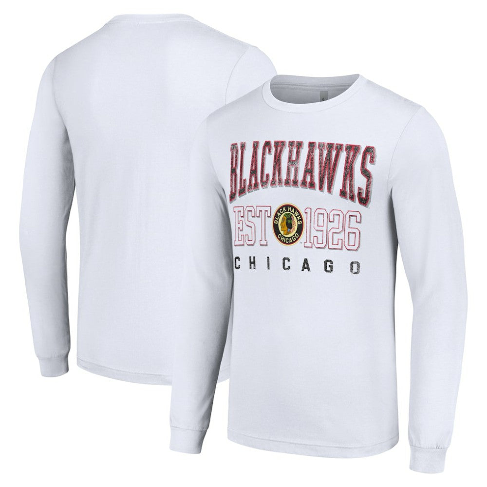 NHL Chicago Blackhawks Starter Retro Graphic Long Sleeve Crew T-Shirt