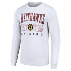 NHL Chicago Blackhawks Starter Retro Graphic Long Sleeve Crew T-Shirt