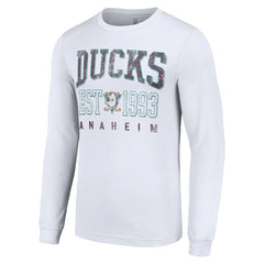 NHL Anaheim Ducks Starter Retro Graphic Long Sleeve Crew T-Shirt