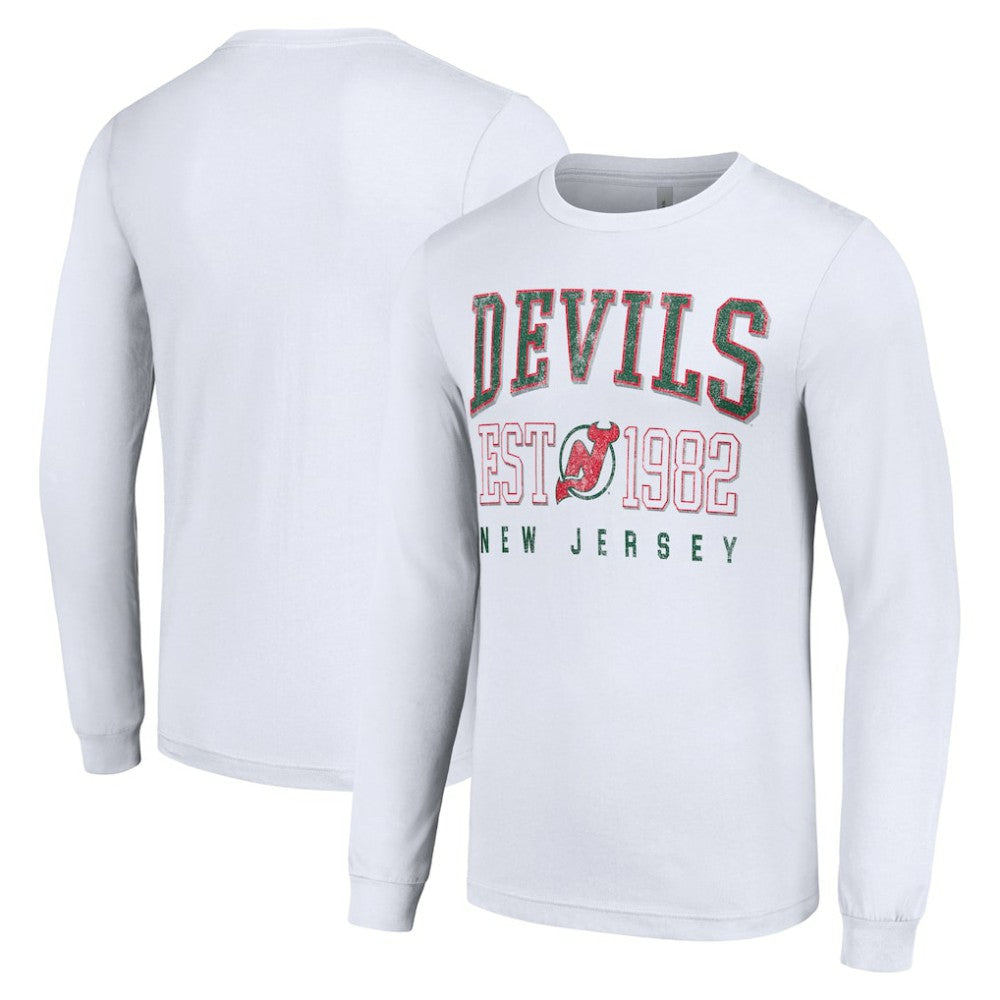 NHL New Jersey Devils Starter Retro Graphic Long Sleeve Crew T-Shirt