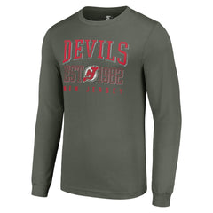 NHL New Jersey Devils Starter Retro Graphic Long Sleeve Crew T-Shirt