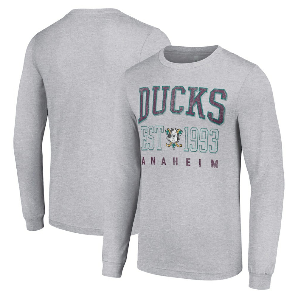 NHL Anaheim Ducks Starter Retro Graphic Long Sleeve Crew T-Shirt