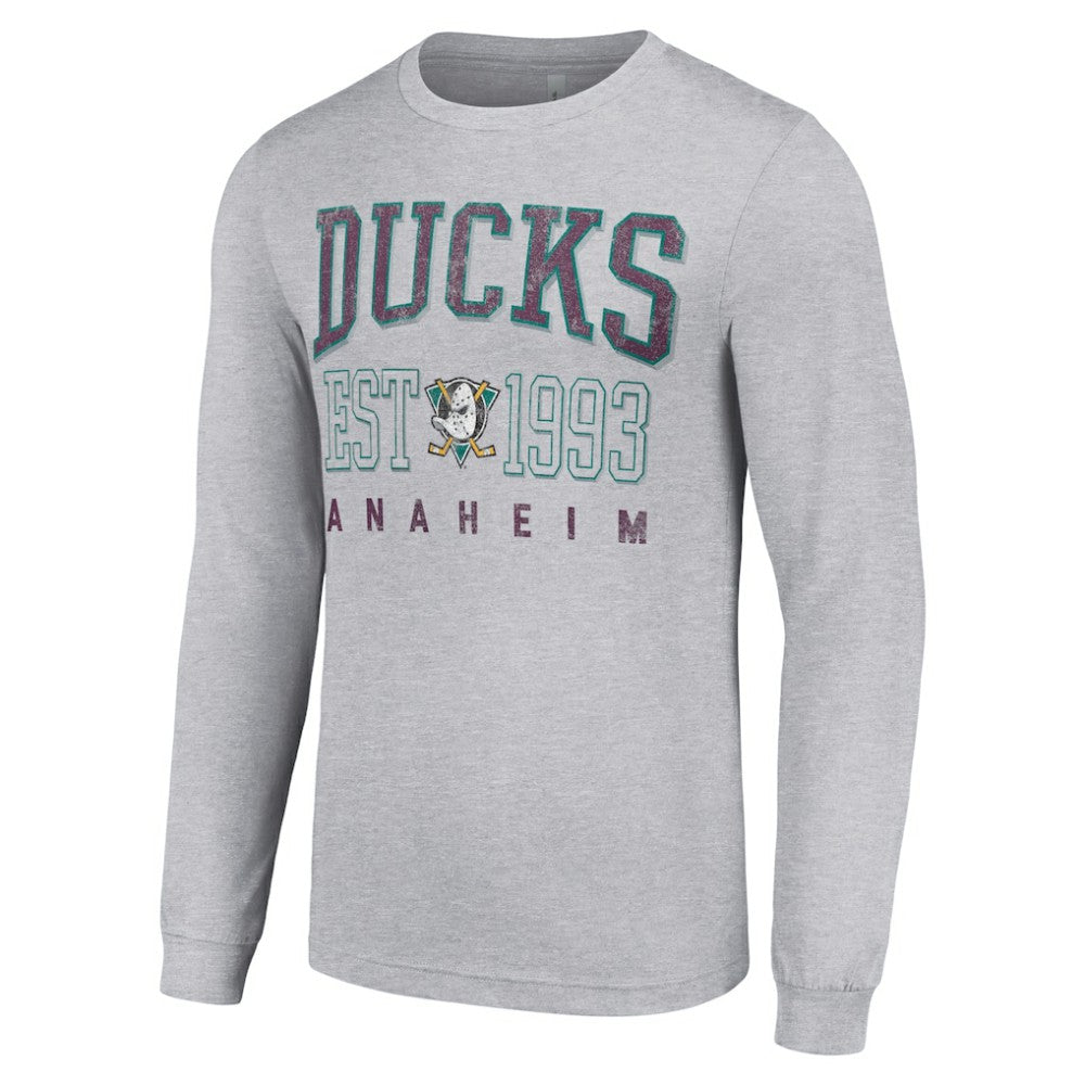 NHL Anaheim Ducks Starter Retro Graphic Long Sleeve Crew T-Shirt